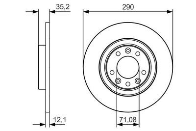 Citroen C4 Grand Picasso 1.6HDi 2013-2018 Bosch Arka Disk 290mm 2 Adet