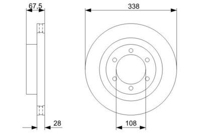 Toyota Land Cruiser 3.0D4D 2002-2010 Bosch Ön Disk 338mm 2 Adet