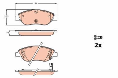 Fiat Egea 1.6MJ 2015-2020 TRW Ön Balata GDB2228 NETPAR2228