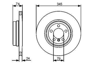BMW 7 E66 730Ld 3.0 2005-2008 Bosch Arka Disk 2 Adet