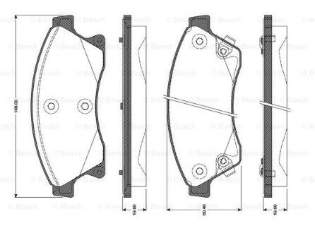 Chevrolet Cruze 1.4T 2012-2014 Bosch Ön Balata 25031 NETPAR3104 (A14NET)
