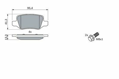 Mercedes A Serisi (169) A200 2.0	 2004-2012 Bosch Arka Balata NETPAR23138