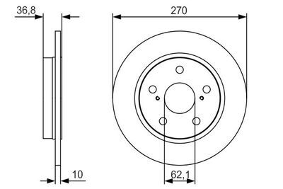 Toyota Corolla 1.6 2007-2019 Bosch Arka Disk 2 Adet (1NR-1ZR)