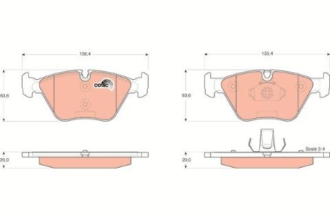 BMW X3 E83 2.5si 2006-2008 TRW Ön Balata NETPAR1531