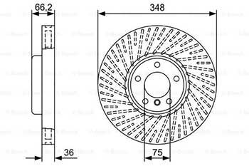 BMW 7 F01 730i 3.0 2009-2015 Bosch Ön Disk 348mm 2 Adet
