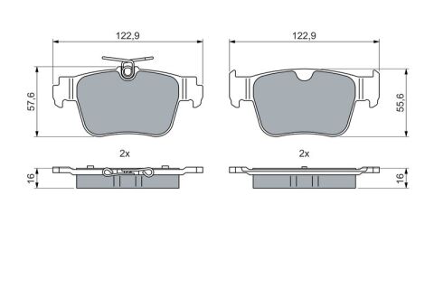 Volkswagen Tiguan 1.5 e-TSI 2023-2026 Bosch Arka Balata NETPAR26206