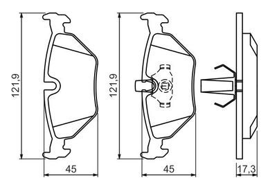BMW 5 E39 540i 4.4 1996-2004 Bosch Arka Balata NETPAR21690