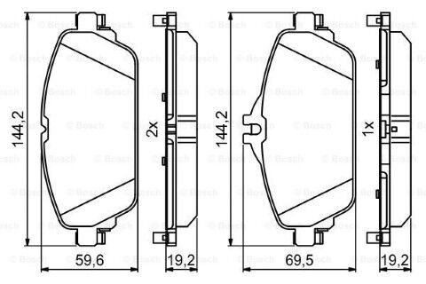 Mercedes C Serisi (205) C220d 2.1 2013-2016 Bosch Ön Balata 22032 NETPAR4951