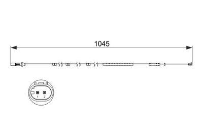 BMW 3 F30 330e 2.0 2015-2018 Bosch Arka Balata Fişi 1045mm