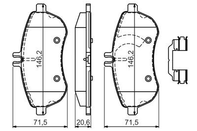 Mercedes C Serisi (204) C250CDI 2.2 2008-2014 Bosch Ön Balata NETPAR24306
