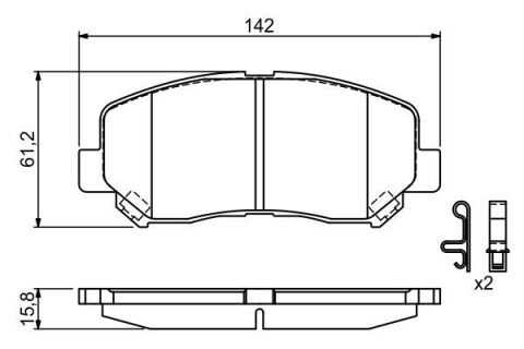 Mazda CX-5 2.2D 2012-2016 Bosch Ön Balata