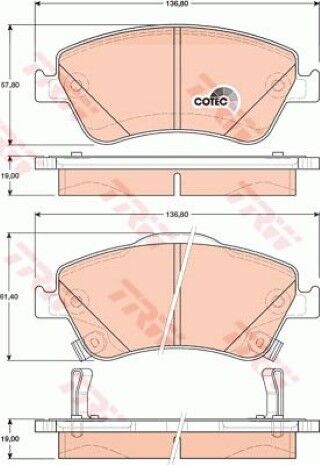 Toyota Corolla 1.4D4D 2006-2013 TRW Ön Balata