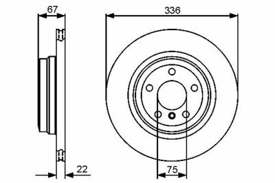 BMW 3 E90 320d 2.0 2005-2011 Bosch Arka Disk Havalı 2 Adet