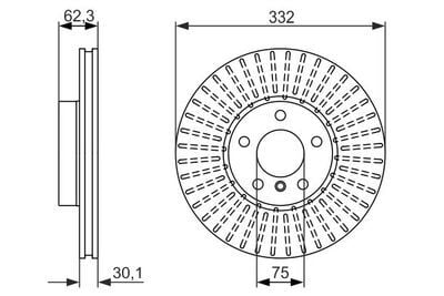 BMW X5 F15 sD 25d 2.0 2013-2018 Bosch Ön Disk 332mm 2 Adet