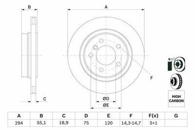 BMW 3 E46 320i 2.0 1998-2002 Bosch Arka Disk 294mm 2 Adet