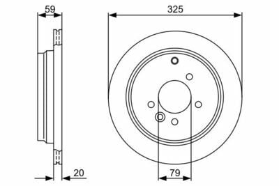 Land Rover Discovery 4 3.0SDV6 2010-2017 Bosch Arka Disk 325mm 2 Adet
