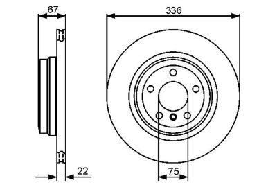 BMW 3 E93 335i 3.0 2007-2010 Bosch Arka Disk Havalı 2 Adet