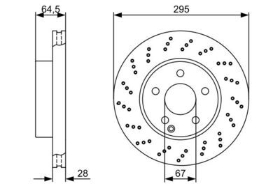 Mercedes C Serisi (204) C230 2.5 2007-2009 Bosch Ön Disk 295mm 2 Adet
