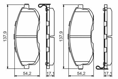 Nissan Maxima 2.0 1994-1997 Bosch Ön Balata NETPAR21561