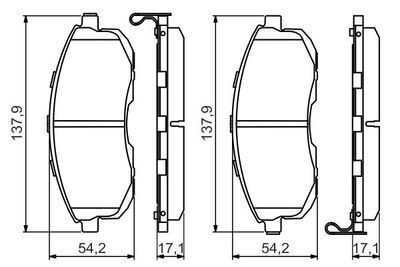Nissan Juke 1.2 85 kw 2014-2017 Bosch Ön Balata NETPAR21561 (HRA2)