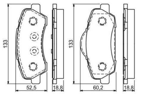 Citroen C4 Cactus 1.2 2014-2018 Bosch Ön Balata NETPAR25250 (HNV-HNZ)