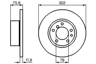 BMW 5 E34 520i 2.0 1988-1995 Bosch Ön Disk 302mm 2 Adet