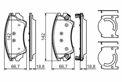 Opel Zafira C 2.0CDTI 2012-2014 Bosch Ön Balata NETPAR24412