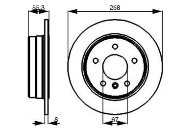 Mercedes A Serisi (168) A160 1.6 2001-2004 Bosch Arka Disk 2 Adet