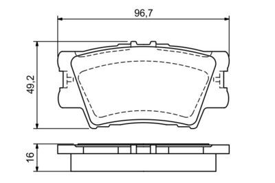 Toyota RAV4 2.0D4D 2012-2015 Bosch Arka Balata 24338
