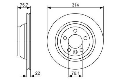 Volkswagen Touareg 2.5TDI 2003-2010 Bosch Arka Disk 314x22mm 2 Adet