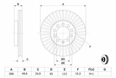 Volkswagen Touran 1.6 2003-2010 Bosch Ön Disk (288 mm) 2 Adet