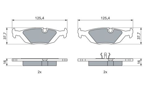 BMW 3 E30 316 1.8 1982-1988 Bosch Arka Balata