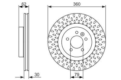 Land Rover Range Rover Sport sd 30d	 2011-2013 Bosch Ön Disk 360mm 2 Adet