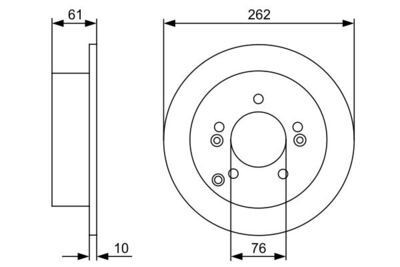 Hyundai Tucson 2.0 2004-2010 Bosch Arka Disk 262mm 2 Adet (G4GC)