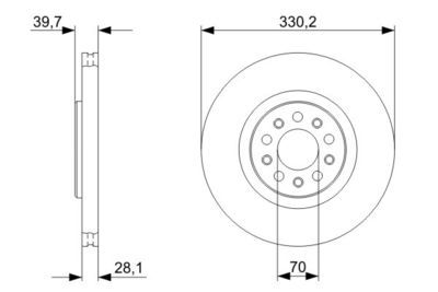 Alfa Romeo Giulietta 1.6JTDM 2010-2015 Bosch Ön Disk 330mm 2 Adet