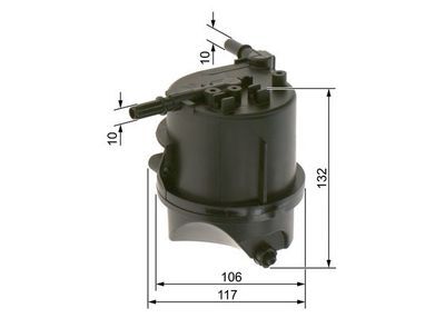 Ford Fusion 1.4TDCI 2002-2012 Bosch Mazot Filtresi Müşürlü NETPAR2006