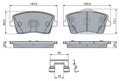 Volvo XC40 1.5 T3 2019-2022 Bosch Ön Balata 26126 NETPAR0144 (B3154T2-B3154T7)