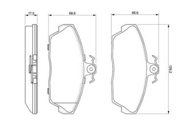 Land Rover Freelander 1 2.5V6 2001-2006 Bosch Ön Balata 21515 NETPAR2189