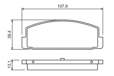 Mazda 6 2.0 2002-2012 Bosch Arka Balata NETPAR24045