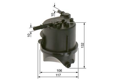 Citroen C2 1.4HDI 2003-2009 Bosch Mazot Filtresi Müşürlü