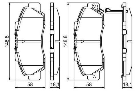 Honda Accord 2.0 1993-1998 Bosch Ön Balata 21651