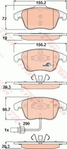 Audi A4 1.8TFSI 2007-2015 TRW Ön Balata NETPAR1814 (CAB-CDH-CJE)