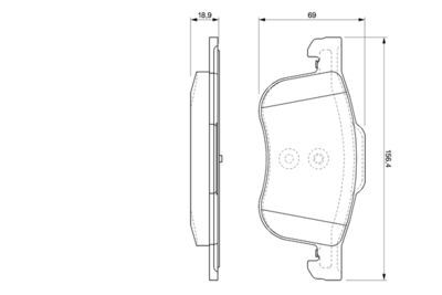 Volvo S60 2.0 T 2000-2009 Bosch Ön Balata 23073 NETPAR2351 (B5204T5)