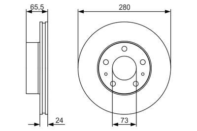 Peugeot Boxer 2.2HDi 2011-2023 Bosch Ön Disk 280mm 2 Adet