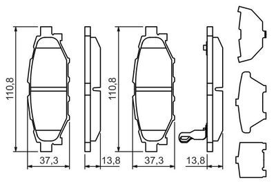 Subaru Legacy 2.0D 2007-2014 Bosch Arka Balata NETPAR24271