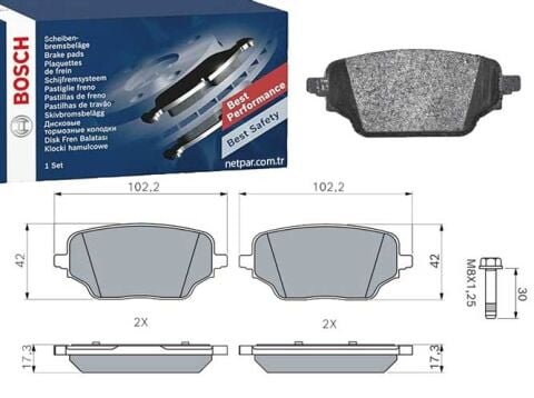 Renault Austral 1.3Hybrid 2022-2026 Bosch Arka Balata NETPAR26654 (H5H)