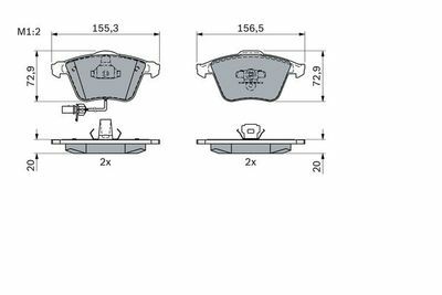 Audi A6 2.0TDI 2004-2011 Bosch Ön Balata NETPAR23801