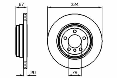 BMW 7 E65 730d 3.0 2002-2005 Bosch Arka Disk 2 Adet