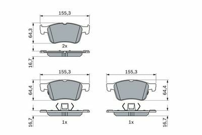 Ford Focus 4 1.5TDCi 2018-2025 Bosch Ön Balata NETPAR20556