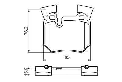 BMW 3 E90 330d 3.0 2008-2011 Bosch Arka Balata NETPAR24315